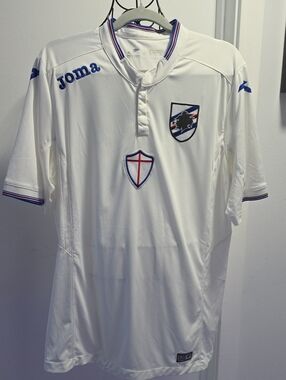 Joma Men's White Football Jersey with Crest